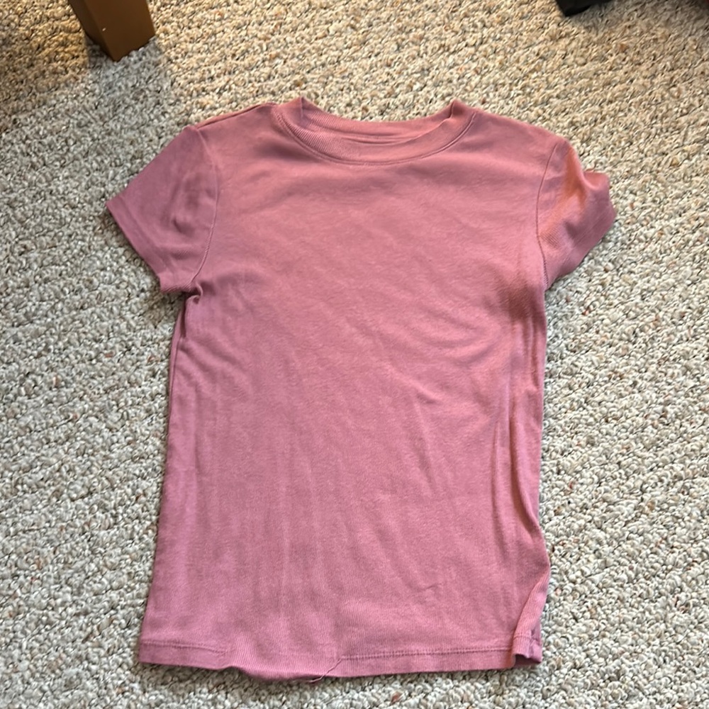 Target Dusty Pink Ribbed tshirt